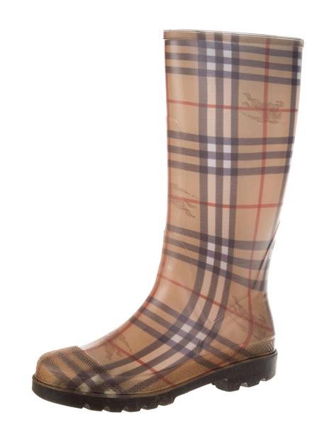 burberry nova check rain boots